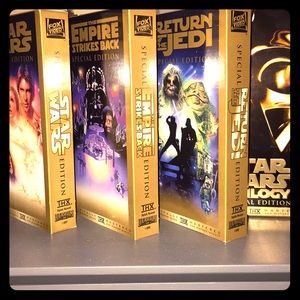 Original trilogy in...wait for it...VHS!
